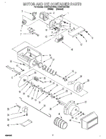 06 - Motor And Ice Container parts for Whirlpool Refrigerator ED22PQXDW02 from AppliancePartsPros.com