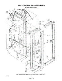 03 - Breaker Trim And Liner parts for Whirlpool Refrigerator ED22PRXRWR1 from AppliancePartsPros.com