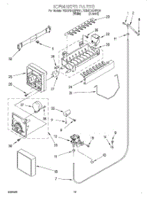 12 - Icemaker, Lit / Optional parts for Whirlpool Refrigerator 7ED27DQXFW01 from AppliancePartsPros.com