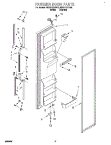 07 - Freezer Door parts for Whirlpool Refrigerator ED22PSXDN02 from AppliancePartsPros.com