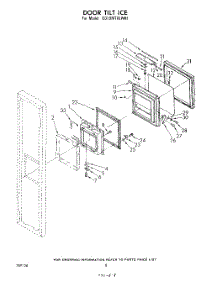 05 - Door Tilt Ice parts for Whirlpool Refrigerator ED19MTXLWR1 from AppliancePartsPros.com