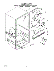 02 - Liner parts for Whirlpool Refrigerator EB21DKXAW02 from AppliancePartsPros.com
