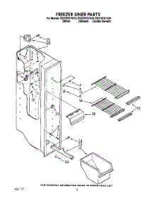 04 - Freezer Liner parts for Whirlpool Refrigerator ED20ZKXYW00 from AppliancePartsPros.com