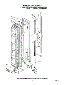 05 - Freezer Door parts for Whirlpool Refrigerator ED20ZKXYW00 from AppliancePartsPros.com