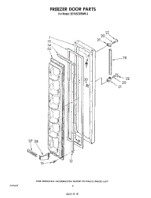 04 - Freezer Door parts for Whirlpool Refrigerator ED19SCXRWR0 from AppliancePartsPros.com