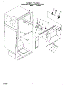 02 - Liner parts for Whirlpool Refrigerator 8ET22DKXBW00 from AppliancePartsPros.com