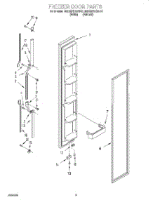 06 - Freezer Door parts for Whirlpool Refrigerator 9ED22PKXDW00 from AppliancePartsPros.com