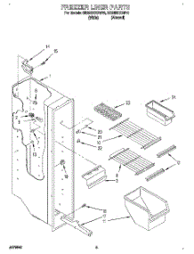 04 - Freezer Liner parts for Whirlpool Refrigerator ED22DKXBW10 from AppliancePartsPros.com