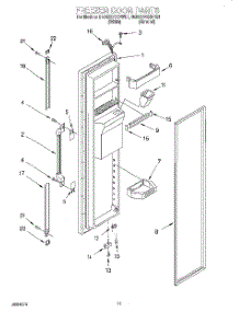 08 - Freezer Door parts for Whirlpool Refrigerator 9ED22DQXDN01 from AppliancePartsPros.com