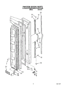 05 - Freezer Door parts for Whirlpool Refrigerator ED20PKXAW00 from AppliancePartsPros.com