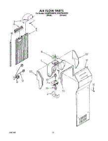 08 - Air Flow parts for Whirlpool Refrigerator ED20PKXAW00 from AppliancePartsPros.com