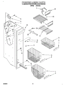 04 - Freezer Liner parts for Whirlpool Refrigerator 8ED27DQXDN00 from AppliancePartsPros.com