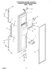 07 - Freezer Door parts for Whirlpool Refrigerator 8ED27DQXDN00 from AppliancePartsPros.com