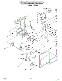 08 - Dispenser Front parts for Whirlpool Refrigerator 8ED27DQXDN00 from AppliancePartsPros.com