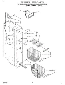04 - Freezer Liner parts for Whirlpool Refrigerator ED22DFXBB00 from AppliancePartsPros.com