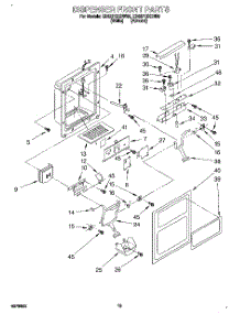 09 - Dispenser Front parts for Whirlpool Refrigerator ED22PQXDW00 from AppliancePartsPros.com