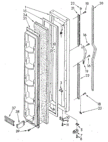 Freezer Door parts for Whirlpool Refrigerator ED20PKXSF10 from AppliancePartsPros.com