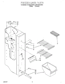 03 - Freezer Liner parts for Whirlpool Refrigerator 9ED20TKXDN00 from AppliancePartsPros.com