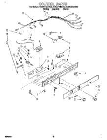 12 - Control, Lit / Optional parts for Whirlpool Refrigerator ED22DFXBB00 from AppliancePartsPros.com