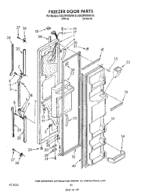 08 - Freezer Door parts for Whirlpool Refrigerator ED22PWXWW10 from AppliancePartsPros.com