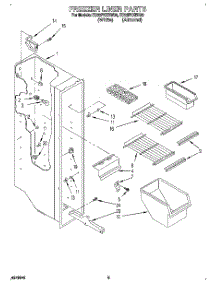 04 - Freezer Liner parts for Whirlpool Refrigerator ED22PKXBN00 from AppliancePartsPros.com