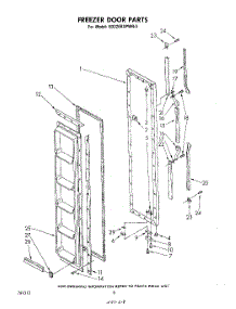 05 - Freezer Door parts for Whirlpool Refrigerator ED22EKXPWR0 from AppliancePartsPros.com