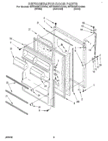 07 - Refrigerator Door, Lit / Optional parts for Whirlpool Refrigerator 8ET20NKXAW00 from AppliancePartsPros.com