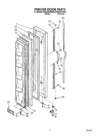 05 - Freezer Door parts for Whirlpool Refrigerator ED20ZKXAW00 from AppliancePartsPros.com