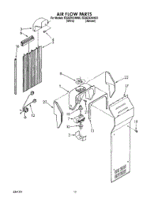 08 - Air Flow parts for Whirlpool Refrigerator ED20ZKXAW00 from AppliancePartsPros.com