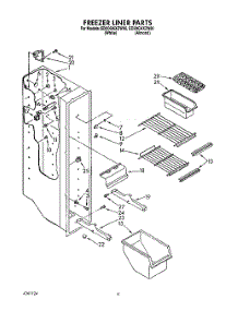 04 - Freezer Liner parts for Whirlpool Refrigerator ED20GKXZN00 from AppliancePartsPros.com