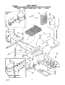 10 - Unit parts for Whirlpool Refrigerator ED22DWXTG04 from AppliancePartsPros.com