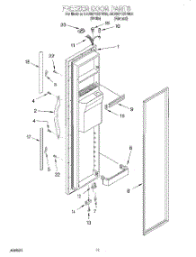 07 - Freezer Door parts for Whirlpool Refrigerator 8ED25PQXFN02 from AppliancePartsPros.com