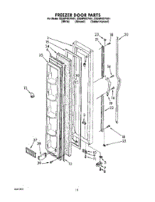 06 - Freezer Door parts for Whirlpool Refrigerator ED20PKXYG01 from AppliancePartsPros.com
