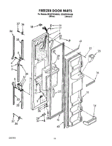 08 - Freezer Door parts for Whirlpool Refrigerator ED22PWXAN00 from AppliancePartsPros.com
