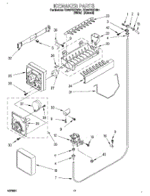 12 - Icemaker, Lit / Optional parts for Whirlpool Refrigerator ED22PSXDW01 from AppliancePartsPros.com