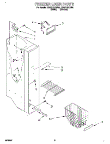04 - Freezer Liner parts for Whirlpool Refrigerator ED22PQXDN00 from AppliancePartsPros.com