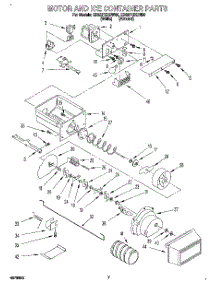 06 - Motor And Ice Container parts for Whirlpool Refrigerator ED22PQXDN00 from AppliancePartsPros.com