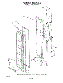 05 - Freezer Door parts for Whirlpool Refrigerator ED22MK1LWR1 from AppliancePartsPros.com
