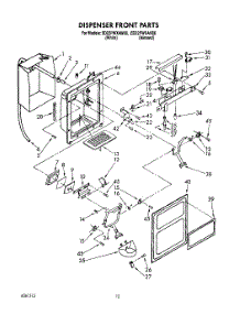 09 - Dispenser Front parts for Whirlpool Refrigerator ED22PWXAN00 from AppliancePartsPros.com