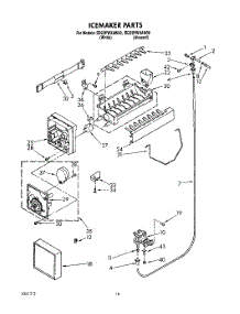 13 - Ice Maker, Lit / Optional parts for Whirlpool Refrigerator ED22PWXAN00 from AppliancePartsPros.com
