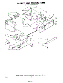 12 - Air Flow And Control parts for Whirlpool Refrigerator ED22MMXRWR1 from AppliancePartsPros.com