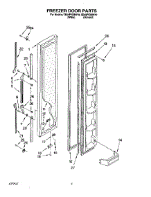 06 - Freezer Door parts for Whirlpool Refrigerator ED22PKXBN10 from AppliancePartsPros.com