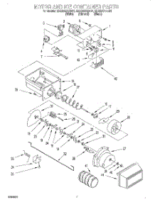 06 - Motor And Ice Container parts for Whirlpool Refrigerator ED22DSXEW01 from AppliancePartsPros.com