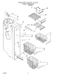 04 - Freezer Liner parts for Whirlpool Refrigerator 7ED27DQXDN00 from AppliancePartsPros.com