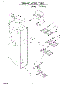 03 - Freezer Liner parts for Whirlpool Refrigerator AS20CKXAN01 from AppliancePartsPros.com