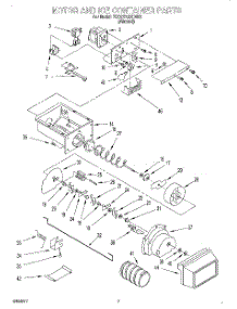 05 - Motor And Ice Container parts for Whirlpool Refrigerator 7ED27DQXDN00 from AppliancePartsPros.com
