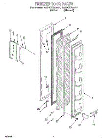 05 - Freezer Door parts for Whirlpool Refrigerator AS20CKXAN01 from AppliancePartsPros.com
