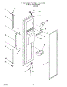 07 - Freezer Door parts for Whirlpool Refrigerator 7ED27DQXDN00 from AppliancePartsPros.com