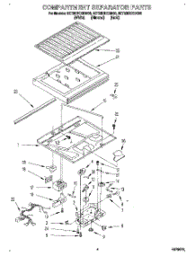 03 - Compartment Separator parts for Whirlpool Refrigerator 8ET20DKXBW00 from AppliancePartsPros.com