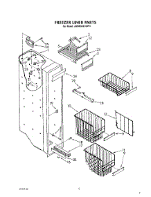 05 - Freezer Liner parts for Whirlpool Refrigerator ARG483WP01 from AppliancePartsPros.com
